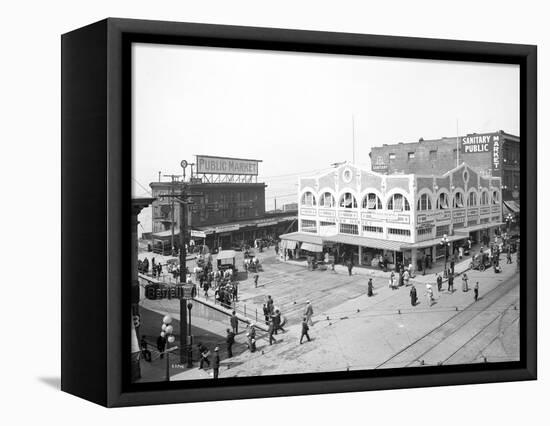 Pike Place Market, Seattle, WA, 1912-Asahel Curtis-Framed Premier Image Canvas