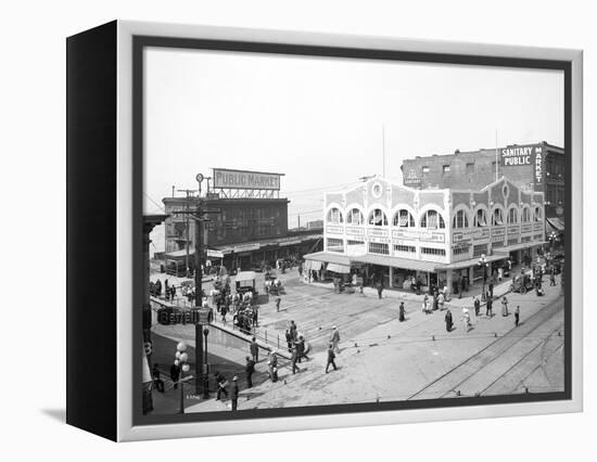 Pike Place Market, Seattle, WA, 1912-Asahel Curtis-Framed Premier Image Canvas