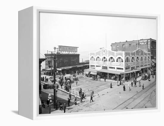 Pike Place Market, Seattle, WA, 1912-Asahel Curtis-Framed Premier Image Canvas