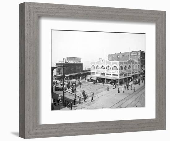 Pike Place Market, Seattle, WA, 1912-Asahel Curtis-Framed Giclee Print