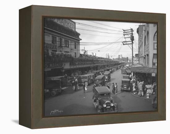 Pike Place Market, Seattle, WA, 1931-Ashael Curtis-Framed Premier Image Canvas