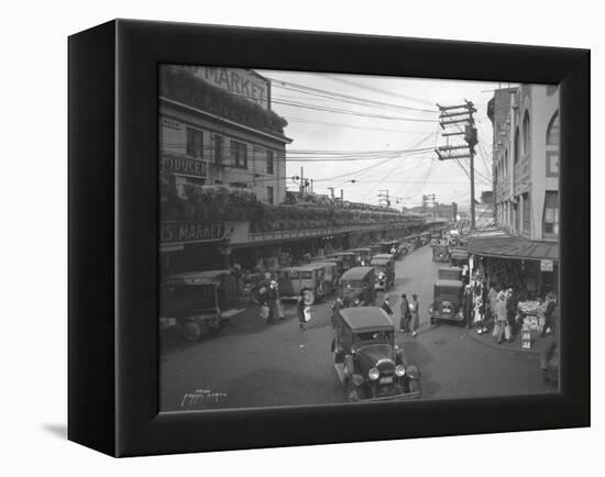 Pike Place Market, Seattle, WA, 1931-Ashael Curtis-Framed Premier Image Canvas