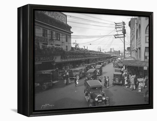 Pike Place Market, Seattle, WA, 1931-Ashael Curtis-Framed Premier Image Canvas