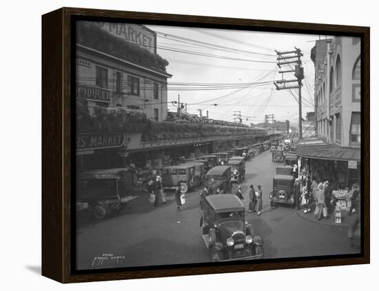 Pike Place Market, Seattle, WA, 1931-Ashael Curtis-Framed Premier Image Canvas
