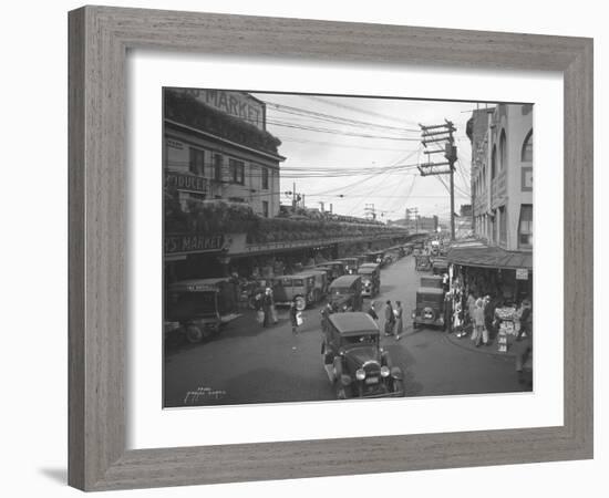 Pike Place Market, Seattle, WA, 1931-Ashael Curtis-Framed Giclee Print