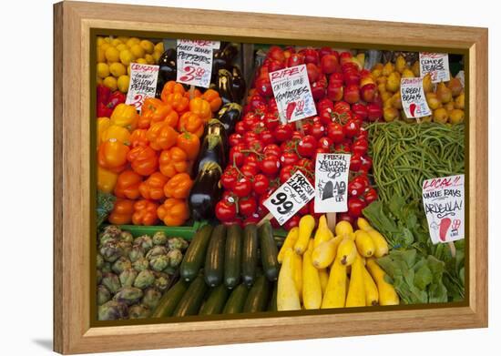 Pike Place Market Signs, Seattle, Washington, USA-Jamie & Judy Wild-Framed Premier Image Canvas