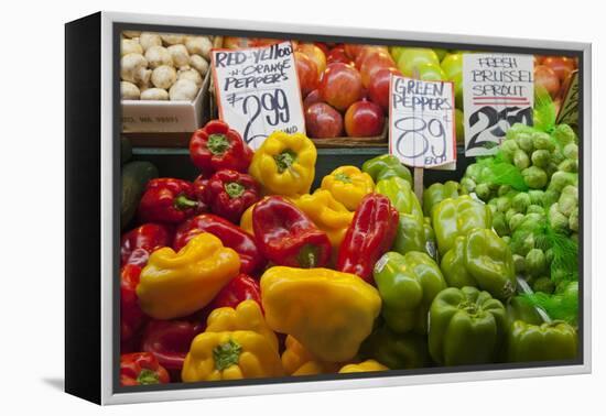 Pike Place Market Signs, Seattle, Washington, USA-Jamie & Judy Wild-Framed Premier Image Canvas