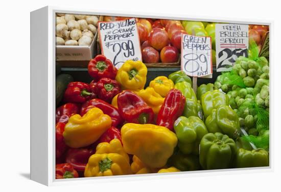 Pike Place Market Signs, Seattle, Washington, USA-Jamie & Judy Wild-Framed Premier Image Canvas