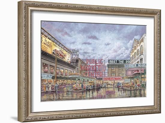 Pike Place Market-Stanton Manolakas-Framed Giclee Print