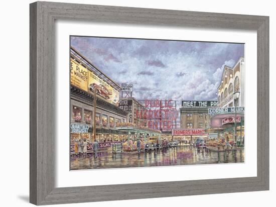 Pike Place Market-Stanton Manolakas-Framed Giclee Print