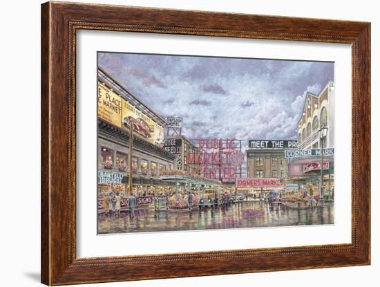 Pike Place Market-Stanton Manolakas-Framed Giclee Print