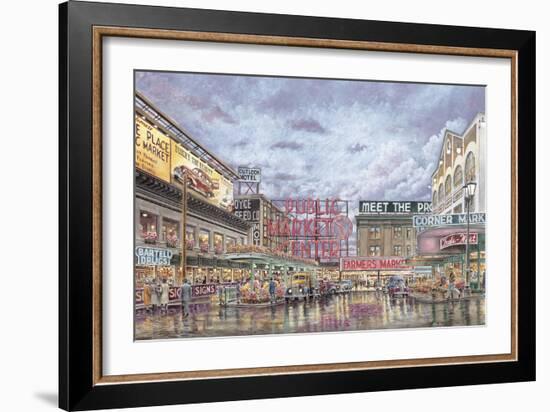 Pike Place Market-Stanton Manolakas-Framed Giclee Print