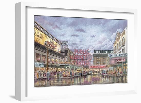 Pike Place Market-Stanton Manolakas-Framed Giclee Print