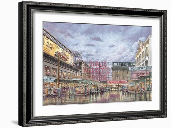 Pike Place Market-Stanton Manolakas-Framed Giclee Print