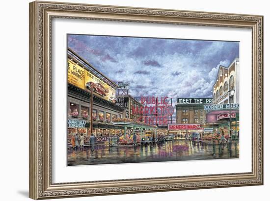 Pike Place Market-Stanton Manolakas-Framed Giclee Print