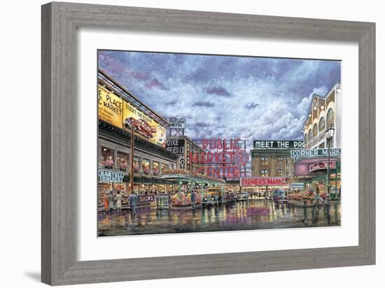 Pike Place Market-Stanton Manolakas-Framed Giclee Print