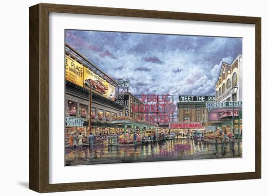 Pike Place Market-Stanton Manolakas-Framed Giclee Print