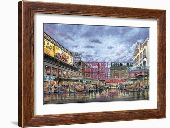 Pike Place Market-Stanton Manolakas-Framed Giclee Print