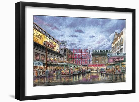 Pike Place Market-Stanton Manolakas-Framed Giclee Print