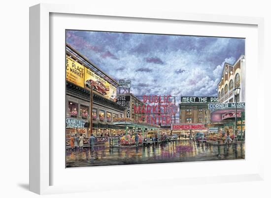 Pike Place Market-Stanton Manolakas-Framed Giclee Print