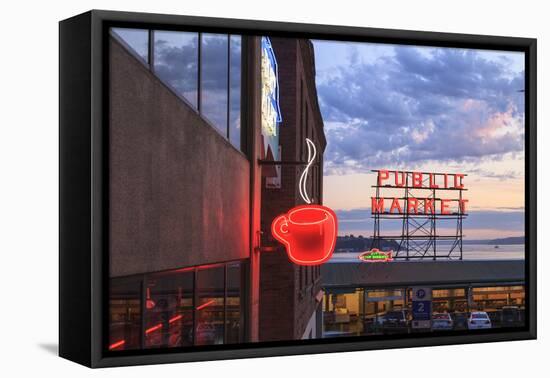 Pike Place Public Market Center, Seattle, Wa, USA-Stuart Westmorland-Framed Premier Image Canvas