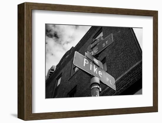 Pike Place Seattle B W-Steve Gadomski-Framed Photographic Print