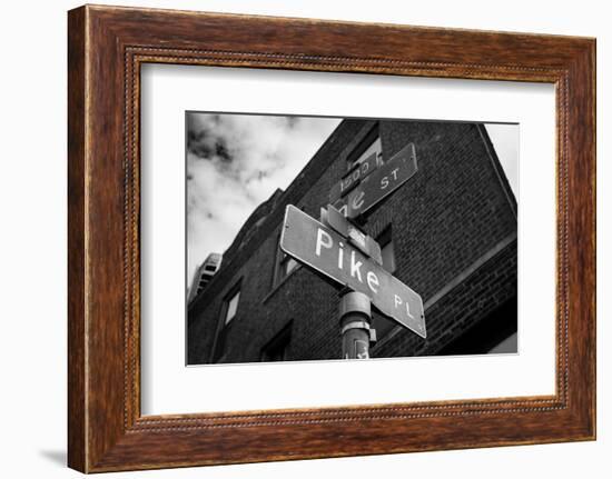 Pike Place Seattle B W-Steve Gadomski-Framed Photographic Print