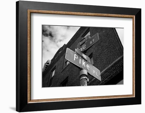 Pike Place Seattle B W-Steve Gadomski-Framed Photographic Print