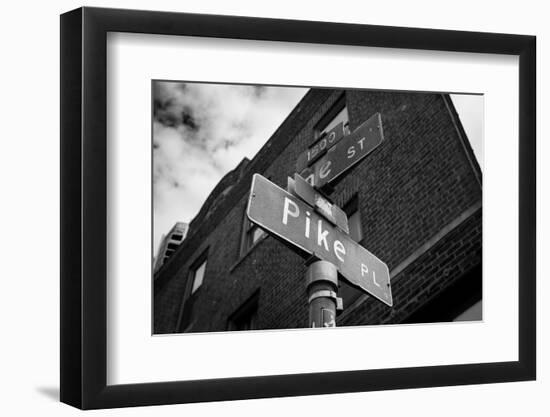 Pike Place Seattle B W-Steve Gadomski-Framed Photographic Print