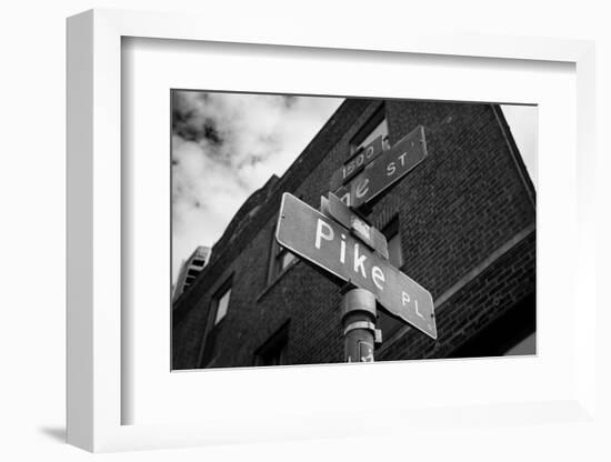 Pike Place Seattle B W-Steve Gadomski-Framed Photographic Print