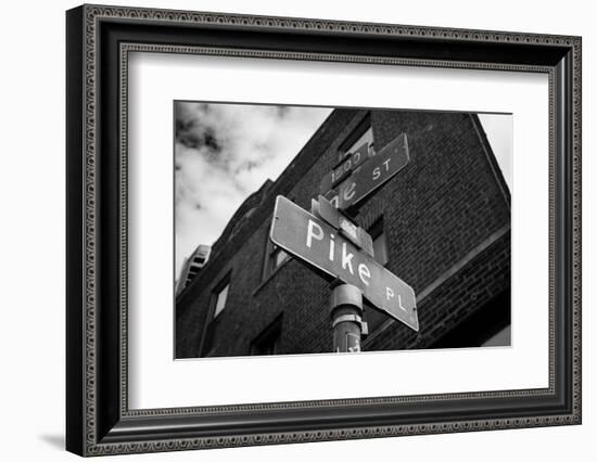 Pike Place Seattle B W-Steve Gadomski-Framed Photographic Print