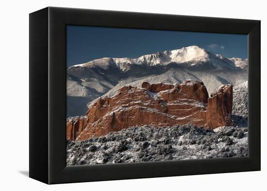 Pike's Peak and the Gardern of the Gods-bcoulter-Framed Premier Image Canvas