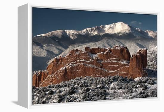 Pike's Peak and the Gardern of the Gods-bcoulter-Framed Premier Image Canvas