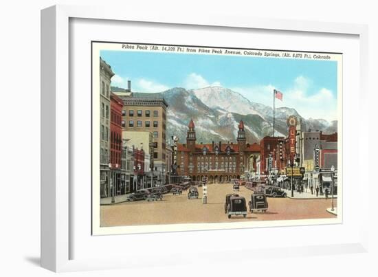 Pike's Peak, Colorado Springs, Colorado-null-Framed Art Print