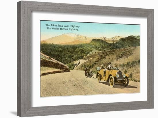 Pike's Peak Highway, Colorado-null-Framed Art Print