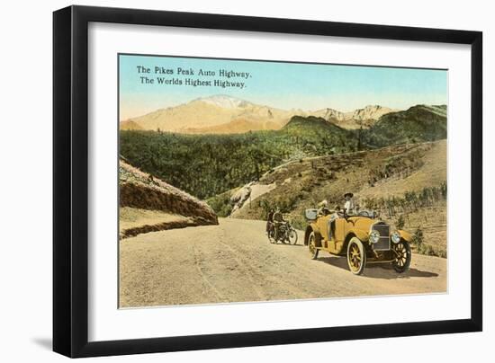 Pike's Peak Highway, Colorado-null-Framed Art Print