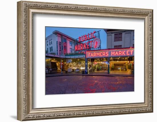 Pike Street Market in Downtown Seattle, Washington State, Usa-Chuck Haney-Framed Photographic Print