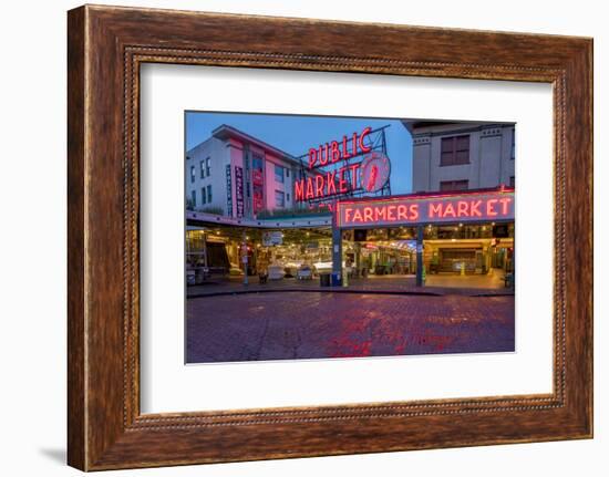 Pike Street Market in Downtown Seattle, Washington State, Usa-Chuck Haney-Framed Photographic Print