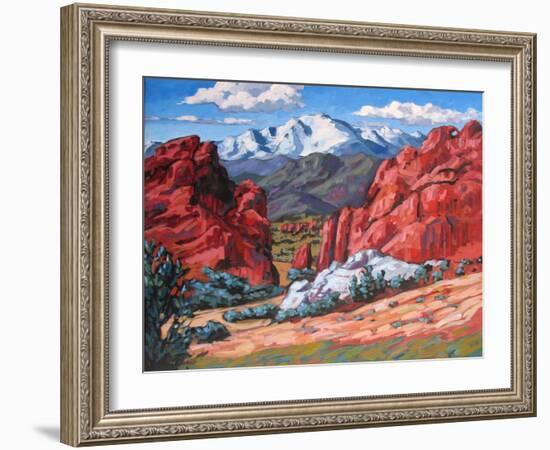 Pikes Peak from Garden of the Gods, Colorado-Patty Baker-Framed Art Print