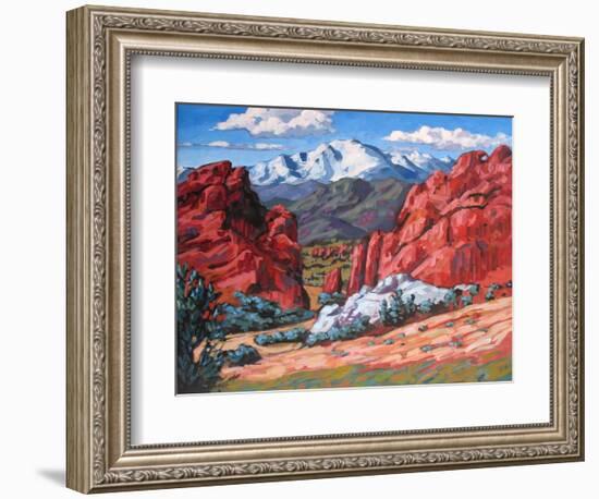 Pikes Peak from Garden of the Gods, Colorado-Patty Baker-Framed Art Print