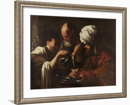 Pilate Washing His Hands, C.1615-1628-Hendrick Ter Brugghen-Framed Giclee Print