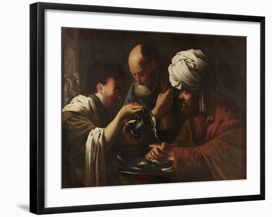 Pilate Washing His Hands, C.1615-1628-Hendrick Ter Brugghen-Framed Giclee Print