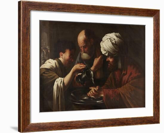 Pilate Washing His Hands, C.1615-1628-Hendrick Ter Brugghen-Framed Giclee Print