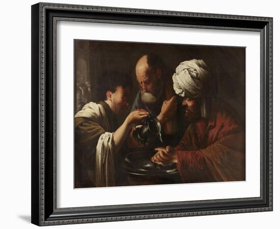 Pilate Washing His Hands, C.1615-1628-Hendrick Ter Brugghen-Framed Giclee Print