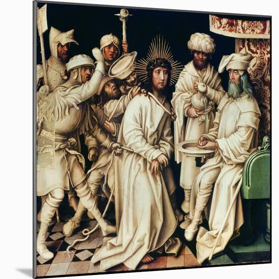 Pilate Washing His Hands, Left Panel from a Triptych, 1496-Hans Holbein the Elder-Mounted Giclee Print