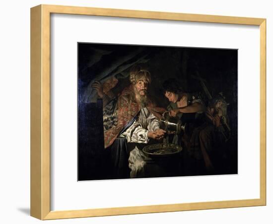 Pilate Washing His Hands-Matthias Stom-Framed Giclee Print