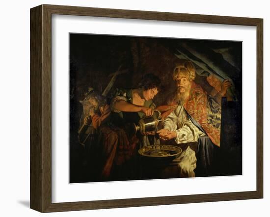 Pilate Washing His Hands-Matthias Stomer-Framed Giclee Print