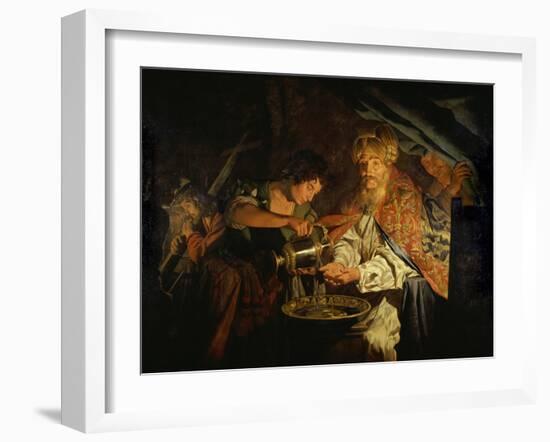 Pilate Washing His Hands-Matthias Stomer-Framed Giclee Print
