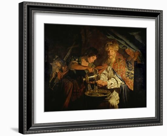 Pilate Washing His Hands-Matthias Stomer-Framed Giclee Print