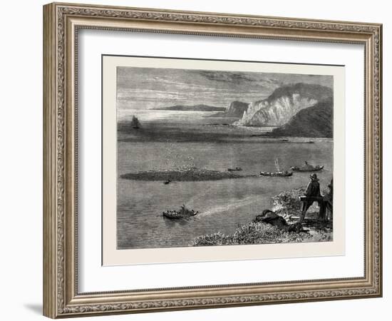 Pilchard Fishing of the Lizard, the South Coast, UK, 19th Century-null-Framed Giclee Print